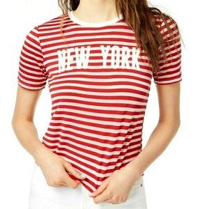 Project 28 [Large] Red Striped New York T Shirt